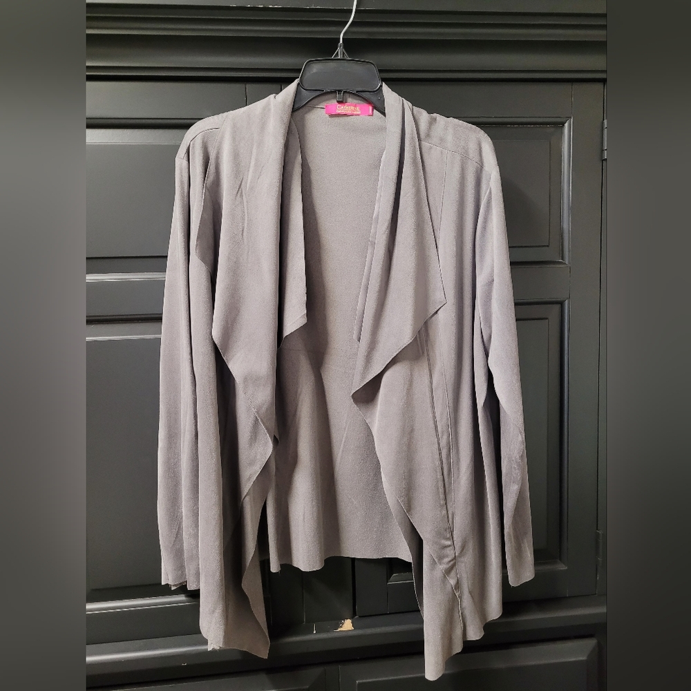 Catherine Malandrino Gray Blazer with Relaxed Fit